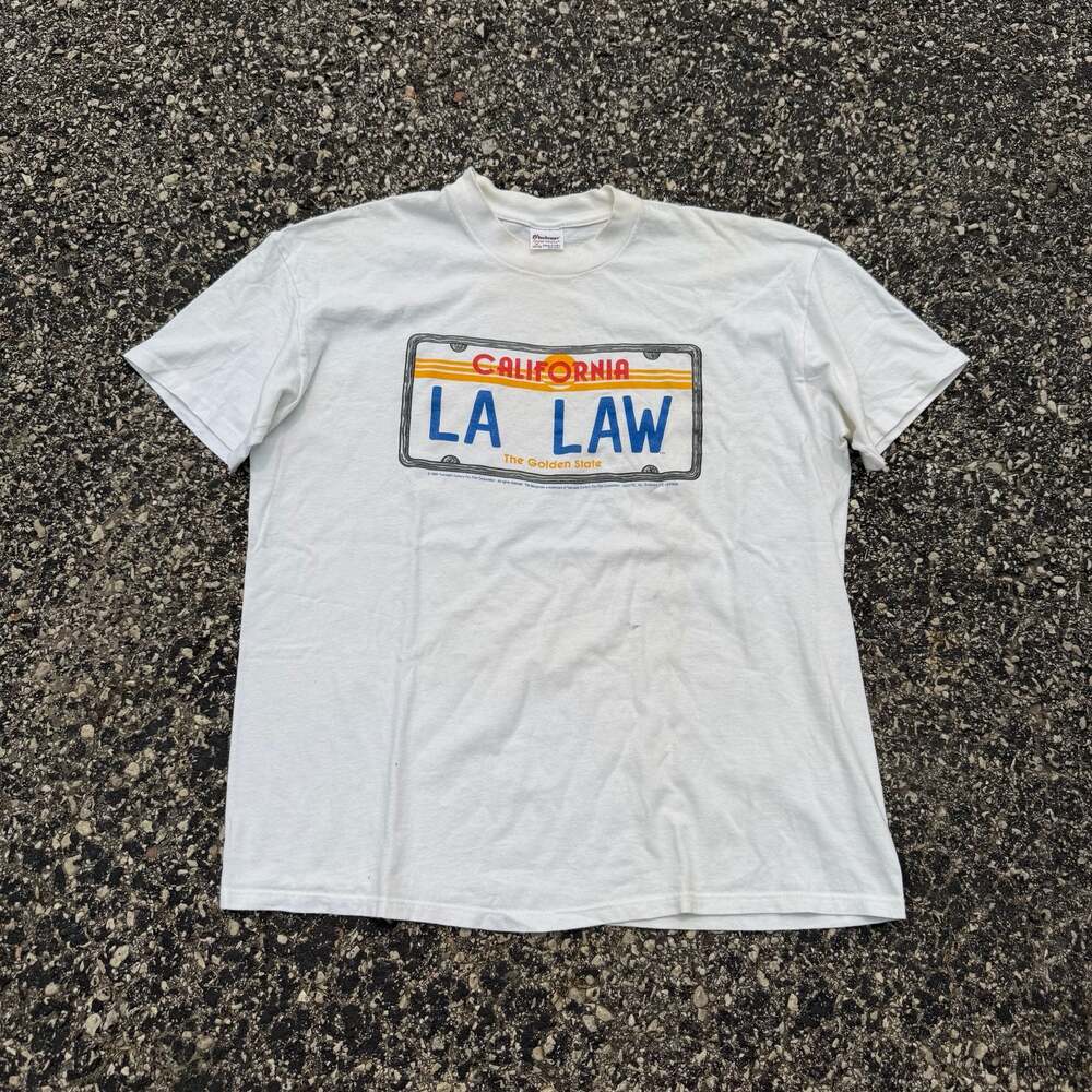 Vintage 1986 LA Law Graphic Tv Show T Shirt / single Stitch / Made in USA -